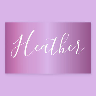 Paars Violet en aangepast witboek Rechthoekige Sticker