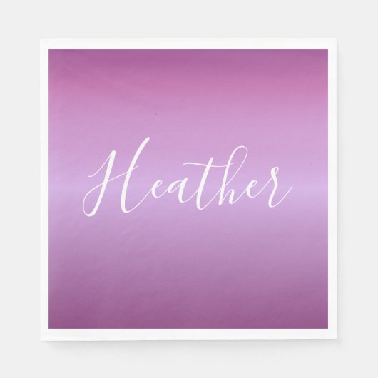 Paars Violet en aangepast witboek Servet (Voorkant)