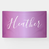 Paars Violet en aangepast witboek Spandoek (Horizontaal)