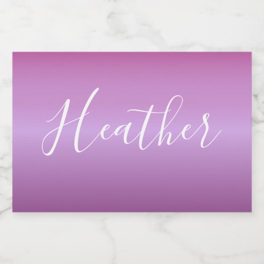 Paars Violet en aangepast witboek Voedselcontainer Etiket (Enkel label)