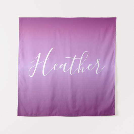 Paars Violet en aangepast witboek Wandkleed (Voorkant)