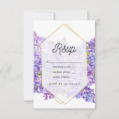Paars Violet en goudtandbaars RSVP Kaartje (Voorkant)