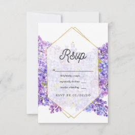 Paars Violet en goudtandbaars RSVP Kaartje
