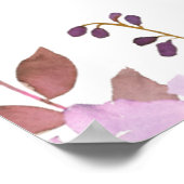 Paars Violet Floral Modern Afstuderen Foto Prop. Poster (Hoek)