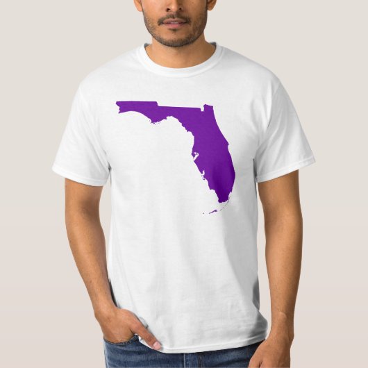 Paars Violet Florida T-shirt (Voorkant)