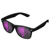 PAARS VIOLET FRACTAL ROOS RETRO ZONNEBRIL (Gekanteld)
