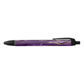 Paars Violet Gold Glitter Jouw naam Pen (Bovenkant)