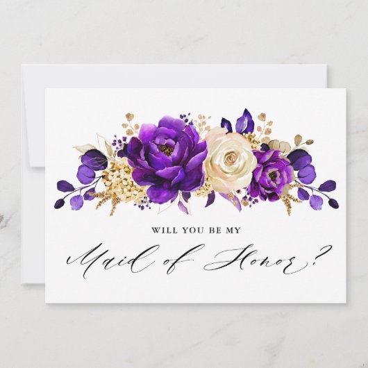 Paars Violet Gold zal je mijn eerbewijs zijn. Kaart (Voorkant)