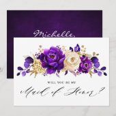 Paars Violet Gold zal je mijn eerbewijs zijn. Kaart (Voorkant / Achterkant)