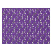 Paars Violet Grey Stars Patroon Festive Elegant Tafelkleed (Voorkant (Horizontaal))