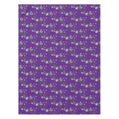 Paars Violet Grey Stars Patroon Festive Elegant Tafelkleed (Voorkant)