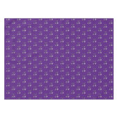 Paars Violet Grey Stars Patroon Festive Elegant Tafelkleed (Voorkant (Horizontaal))
