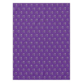 Paars Violet Grey Stars Patroon Festive Elegant Tafelkleed (Voorkant)