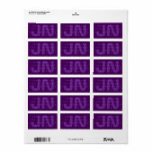 Paars & Violet Leuke Moderne Retouradres Etiket (Full Sheet)