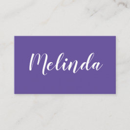 Paars/violet minimalistisch trendy visitekaartje