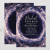 Paars Violet Mousserend Licht Vrijgezellenfeest Kaart (Voorkant / Achterkant)