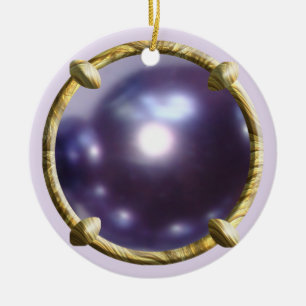 Paars, Violet Parel Design Keramisch Ornament