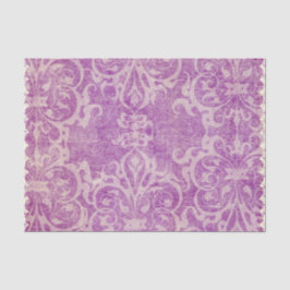 paars,violet,rustic,damask,worn,,floral,an tissuepapier