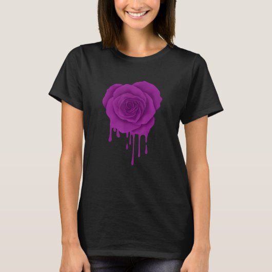 Paars Violet Smelting Roos Vloer Gardener Botanis T-shirt (Voorkant)