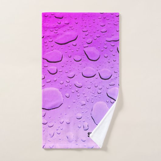 Paars Violet Water Daling Abstract Naam Bad Handdoek (Handdoek)