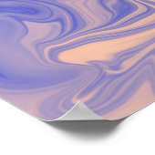 Paars, Violet, woestijnzand en vloeibaar kunst Pos Poster (Hoek)