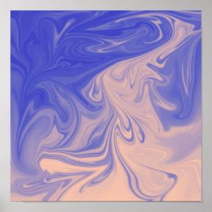 Paars, Violet, woestijnzand en vloeibaar kunst Pos Poster