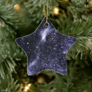 Paars violet zwart abstract sterrenstelsel keramisch ornament