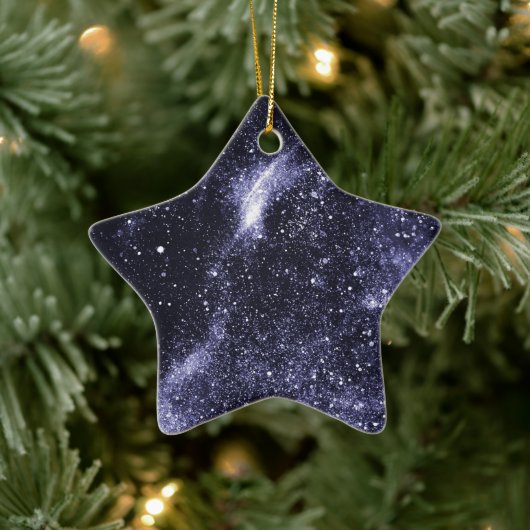 Paars violet zwart abstract sterrenstelsel keramisch ornament (Boom)