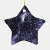 Paars violet zwart abstract sterrenstelsel keramisch ornament (Voorkant)