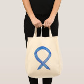 Paars Violette bewustzijnslint aangepaste boodscha Tote Bag (Voorkant (product))