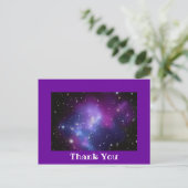 Paars Violette Foto Rand Bedankt Briefkaart (Staand voorkant)