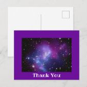 Paars Violette Foto Rand Bedankt Briefkaart (Voorkant / Achterkant)
