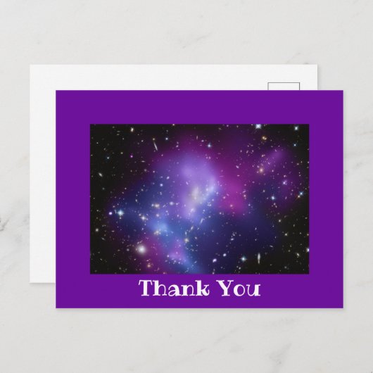 Paars Violette Fotokader Bedankt Briefkaart (Voorkant / Achterkant)