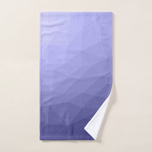 Paars vioolblauw maasvormig meetkundig patroon bad handdoek (Handdoek)