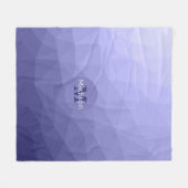 Paars vioolblauw rooster monogram fleece deken (Voorkant (Horizontaal))