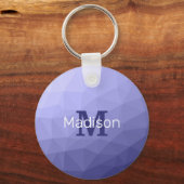 Paars vioolblauw rooster monogram sleutelhanger (Voorkant)