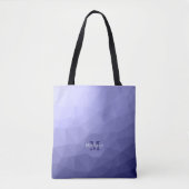 Paars vioolblauw rooster monogram tote bag (Voorkant)