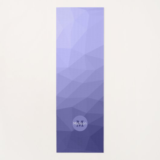 Paars vioolblauw rooster monogram yogamat (Voorkant)