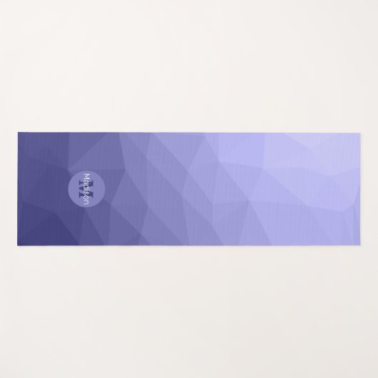 Paars vioolblauw rooster monogram yogamat (Voorkant (horizontaal))