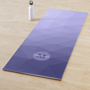 Paars vioolblauw rooster monogram yogamat