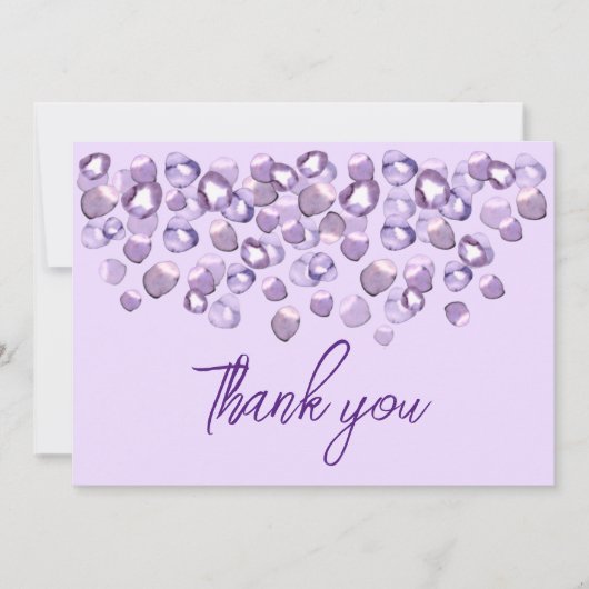 Paars viooltje bedankkaart (Voorkant)