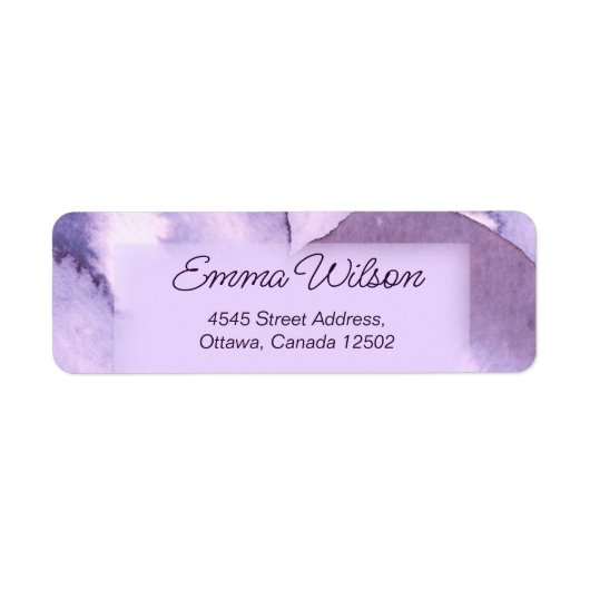 Paars viooltje etiket (Voorkant)