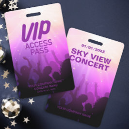 Paars VIP All Access-concertbadge Badge