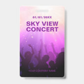 Paars VIP All Access-concertbadge Badge (Achterkant)