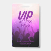 Paars VIP All Access-concertbadge Badge (Voorzijde)