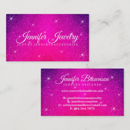 Paars Visitekaartje (Voorkant / Achterkant)