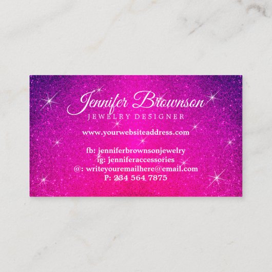 Paars Visitekaartje (Achterkant)