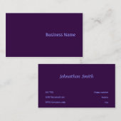 Paars Visitekaartje (Voorkant / Achterkant)