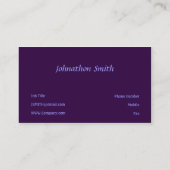 Paars Visitekaartje (Achterkant)