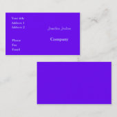 Paars Visitekaartje (Voorkant / Achterkant)